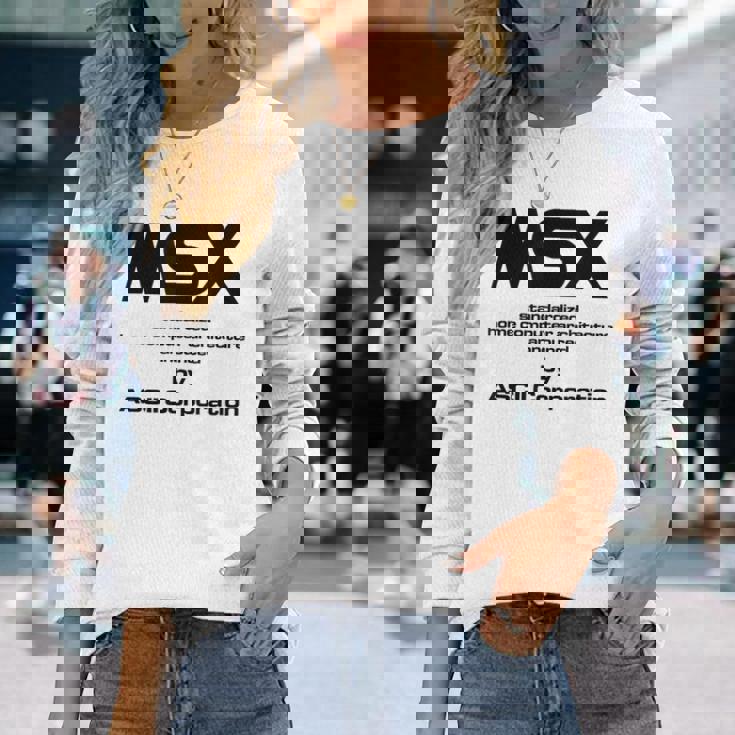 Msx コンピューター 長袖Tシャツ 彼女への贈り物