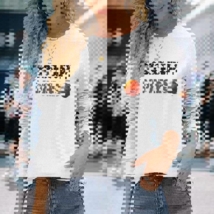 Occupy Mars 公式スペース Nasa 火星ミッション 長袖Tシャツ 彼女への贈り物