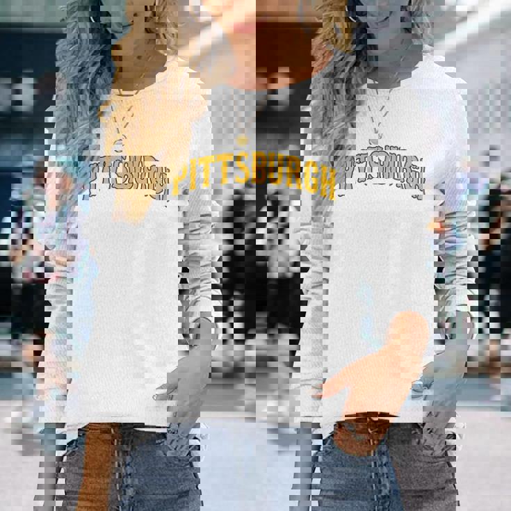 Pittsburgh Throwback Classic 長袖Tシャツ 彼女への贈り物