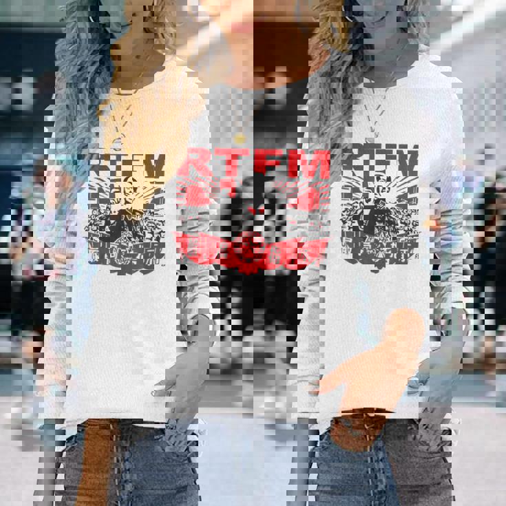 Rtfm ミームをマップ 長袖Tシャツ 彼女への贈り物