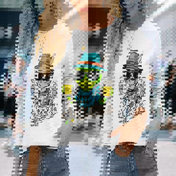 Servus Wiesn Gaudi – 面白いオクトーバーフェストビールバイエルンコスチューム 長袖tシャツ 長袖Tシャツ 彼女への贈り物