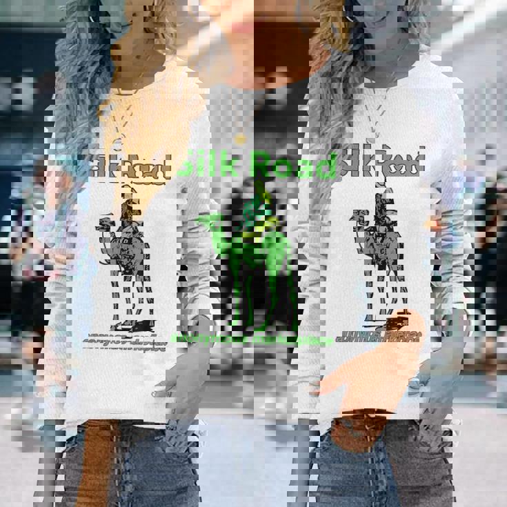 Silk Road 匿名マーケットプレイス キャメル ダークウェブ 暗号 Btc 長袖Tシャツ 彼女への贈り物