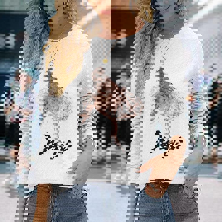 Study Of A Ballet Dancer エドガー・ドガ 長袖Tシャツ 彼女への贈り物