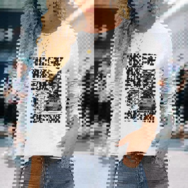 This Is My Work From Homearcastic Cat Remote Worker 長袖Tシャツ 彼女への贈り物