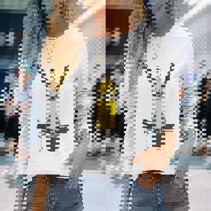 Trompe L'œil スキューバダイビングボトルバック 長袖Tシャツ 彼女への贈り物