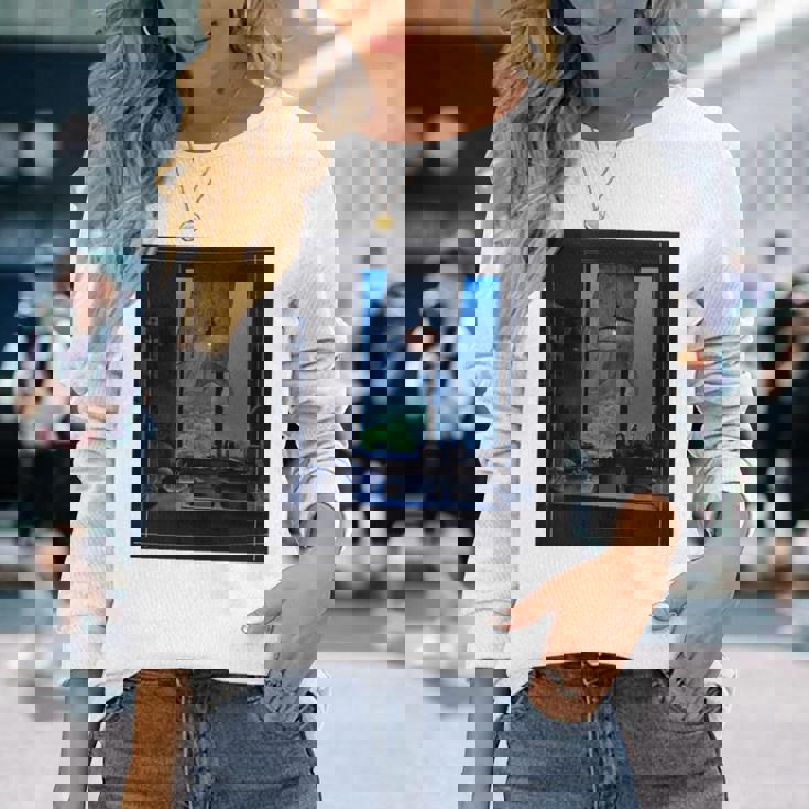 Window Light & Forestiew長袖フォトtシャツ 癒し・インテリア系アート-ユニセックスデザイン 長袖tシャツ 長袖Tシャツ 彼女への贈り物