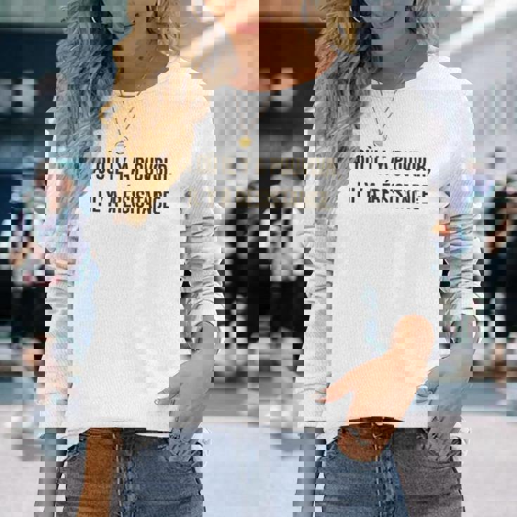 「パワーがあるところ、抵抗がある」 フーコー。 長袖Tシャツ 彼女への贈り物