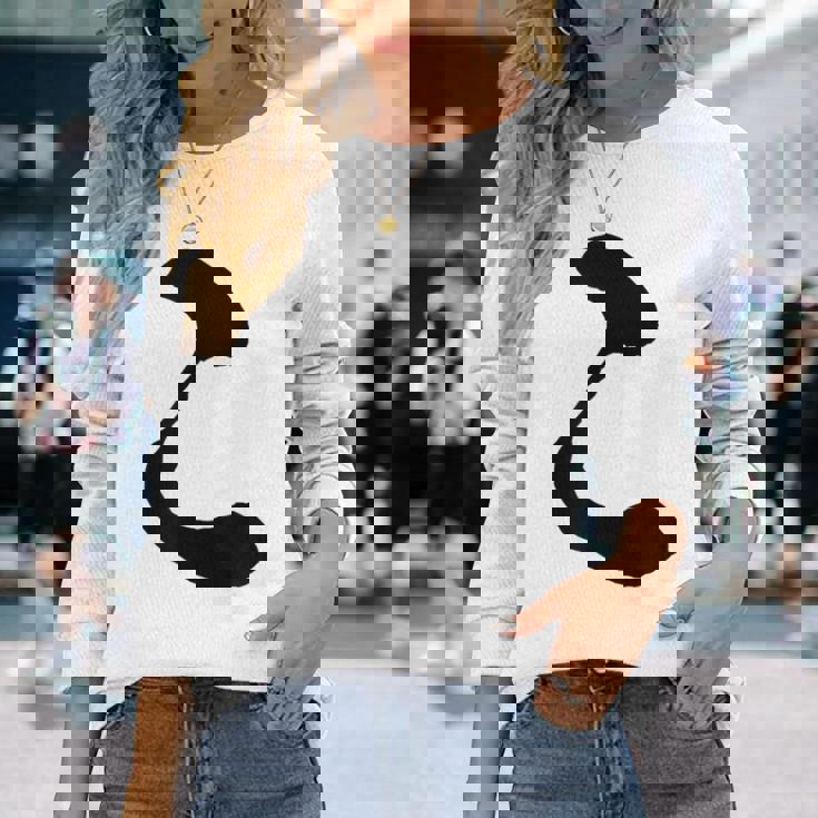 【こ】ひらがな 一文字 可愛い 日本語 面白い おもしろ ネタ 筆文字 平仮名 五十音 文字 かっこいい ウケ狙い 毛筆 長袖Tシャツ 彼女への贈り物