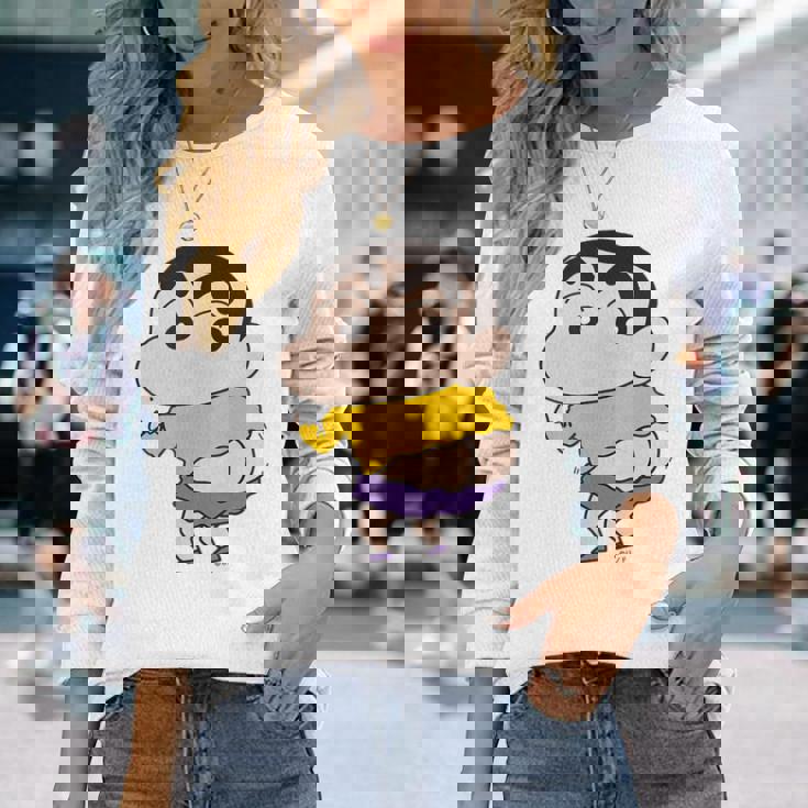 【まんが】クレヨンしんちゃん 尻出ししんちゃん 長袖Tシャツ 彼女への贈り物