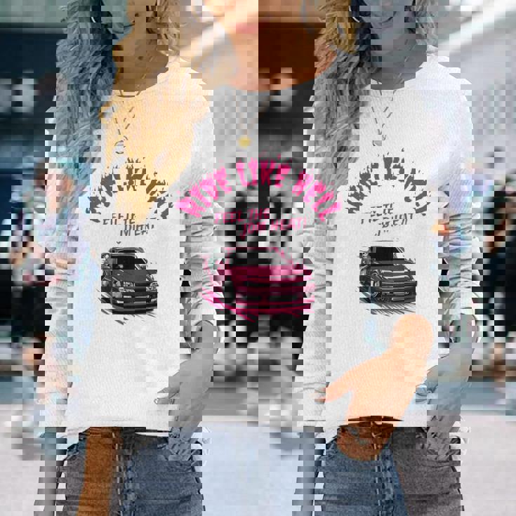 【バックプリント】シルビア 240Sx14 ドリフト ハードチューン 悪魔 死神 骸骨 ドクロ 走り 峠 長袖Tシャツ 彼女への贈り物