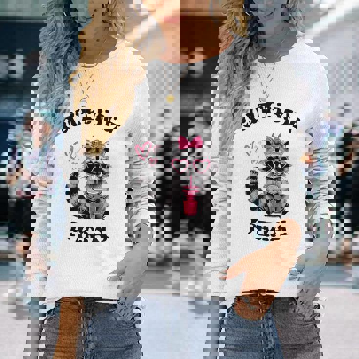 かわいいけれど、野生の面白いラコン。 長袖Tシャツ 彼女への贈り物