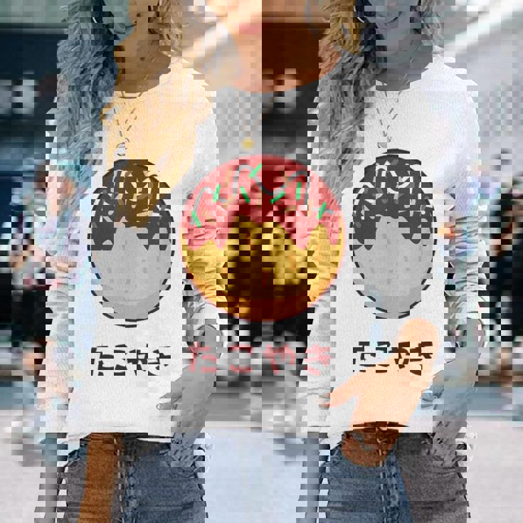 おもしろ たこ焼き 和 大阪 食品 日本 ひらがな 文字 長袖Tシャツ 彼女への贈り物