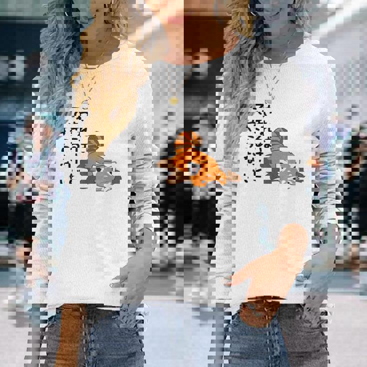 やればできるけどやらない レッサーパンダデザイン 長袖Tシャツ 彼女への贈り物