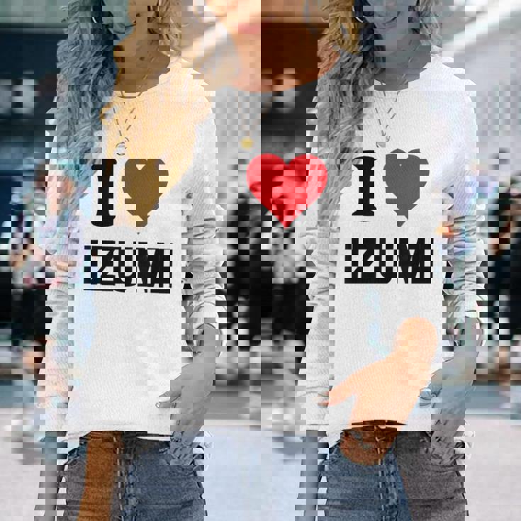 アイハート 和泉 日本 大好き 日本土産アイテム 長袖Tシャツ 彼女への贈り物