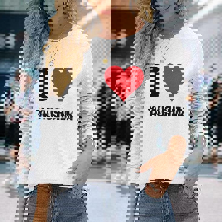 アイハート 屋久島ジャパンラブ 日本土産 長袖Tシャツ 彼女への贈り物