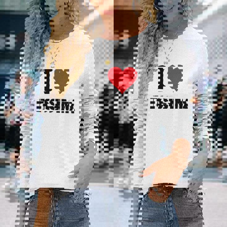 アイハート 糸島 Japan Love 日本土産 長袖Tシャツ 彼女への贈り物