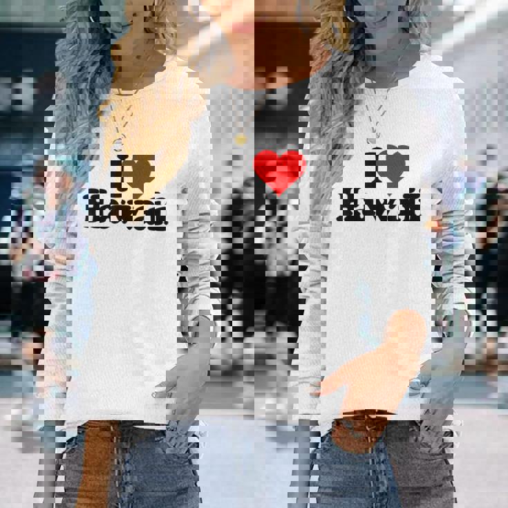 アイラブハートハワイ 長袖Tシャツ 彼女への贈り物