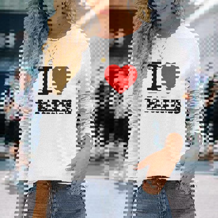 アイ・ラブ・パリ 長袖Tシャツ 彼女への贈り物