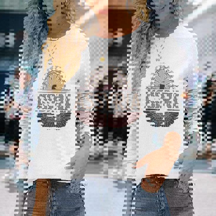 アッシリア 古代アッシリア帝国のシンボル 長袖Tシャツ 彼女への贈り物