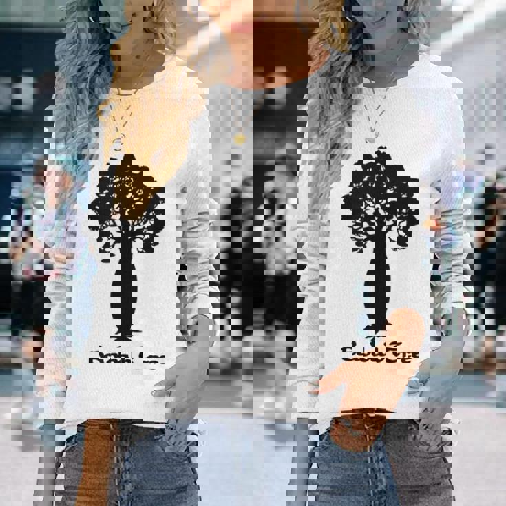 アフリカのバオバブの木 長袖Tシャツ 彼女への贈り物