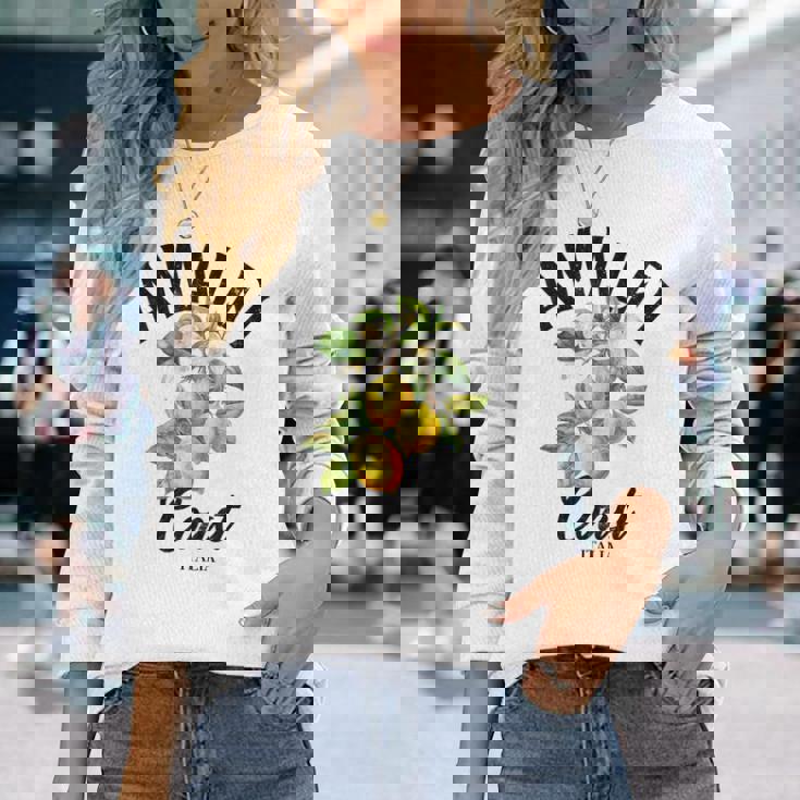 アマルフィ海岸レモン イタリア 長袖Tシャツ 彼女への贈り物