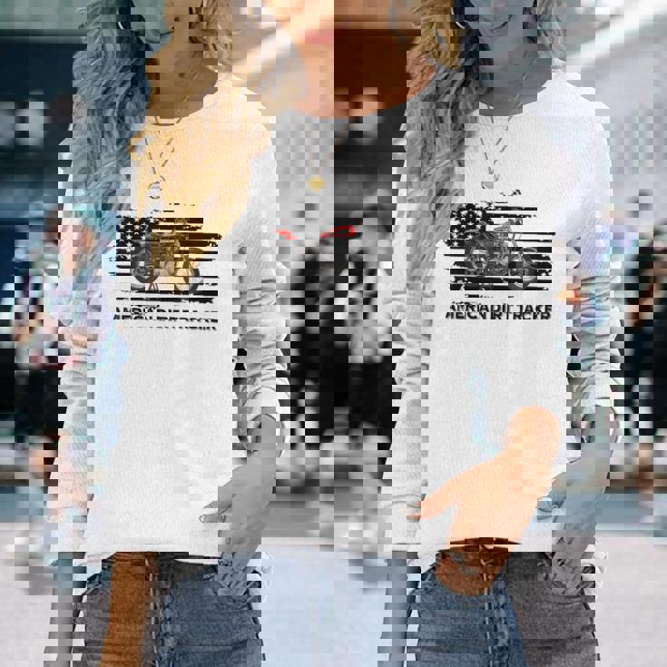 アメリカンダートトラッカー フラットトラックレーサー ダートトラック メンズ ボーイズ 長袖Tシャツ 彼女への贈り物