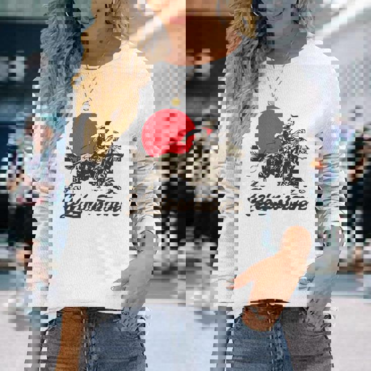 イエローストーン国立公園 カウボーイ&馬 ラングラー ビンテージ 長袖Tシャツ 彼女への贈り物