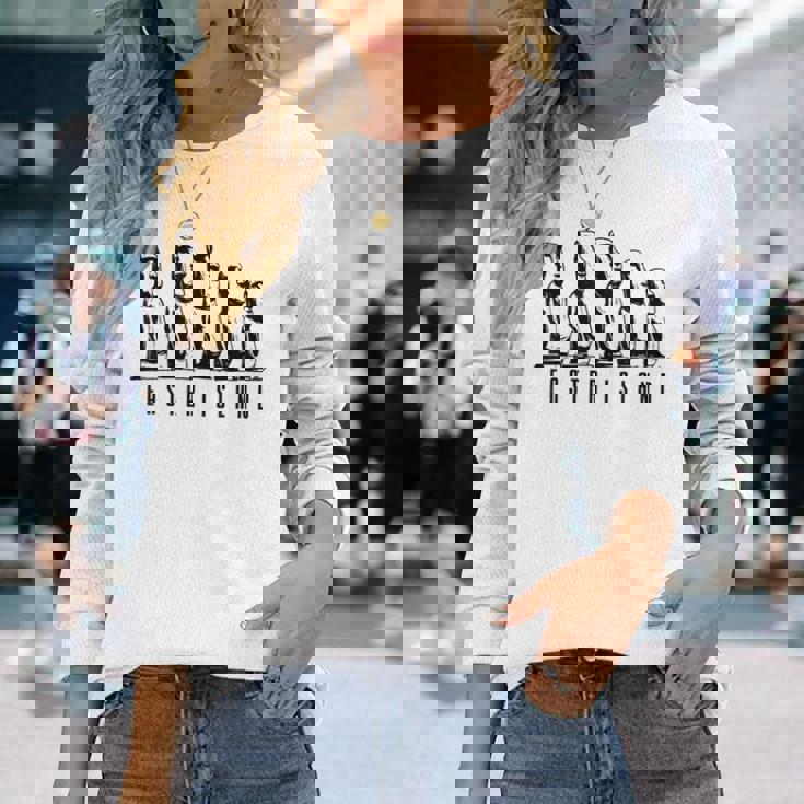 イースター島 モアイストーン モノリシック像 お土産 長袖Tシャツ 彼女への贈り物