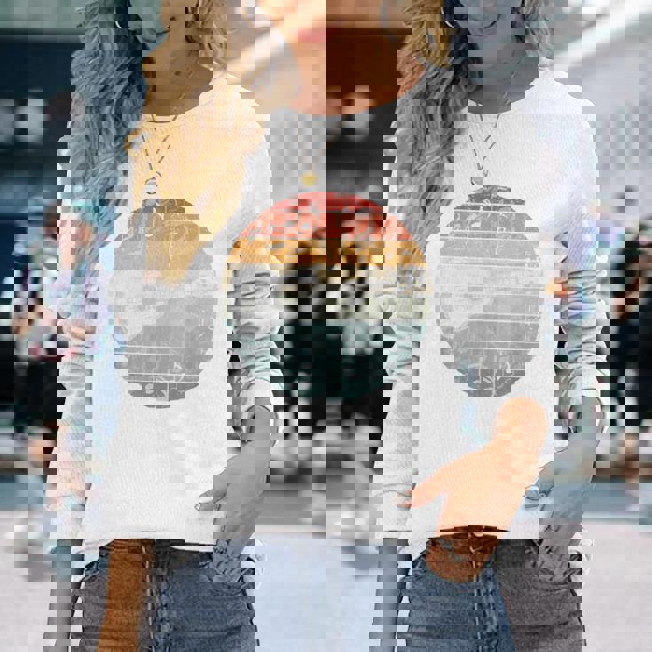 ウクレレ奏者 レトロ ウクレレ奏者 面白いウクレレ音楽 長袖Tシャツ 彼女への贈り物