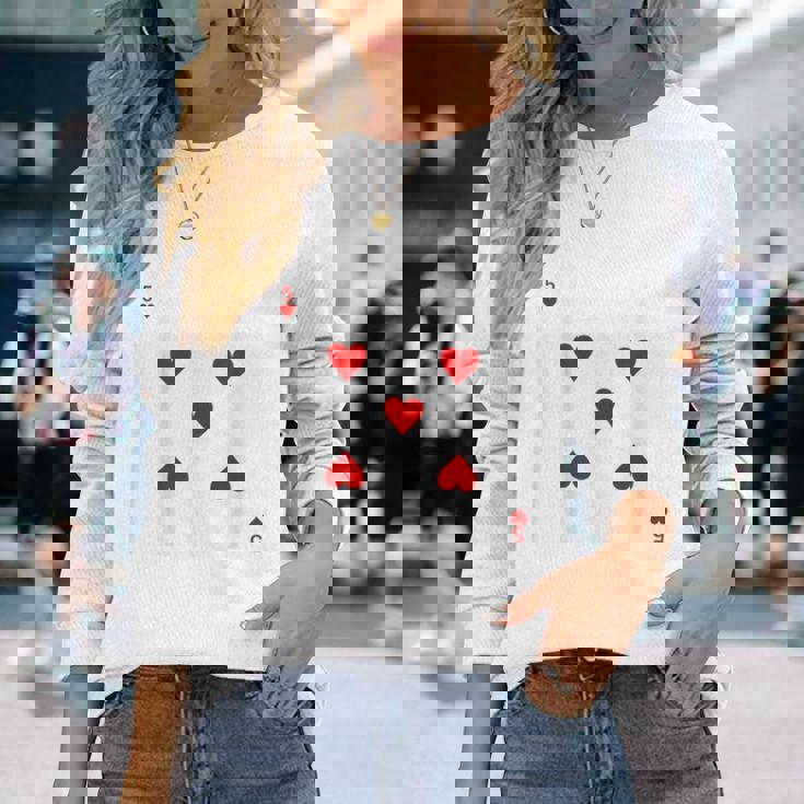 オリジナル ハロウィン トランプ コスチューム 不思議の国のアリス 長袖Tシャツ 彼女への贈り物