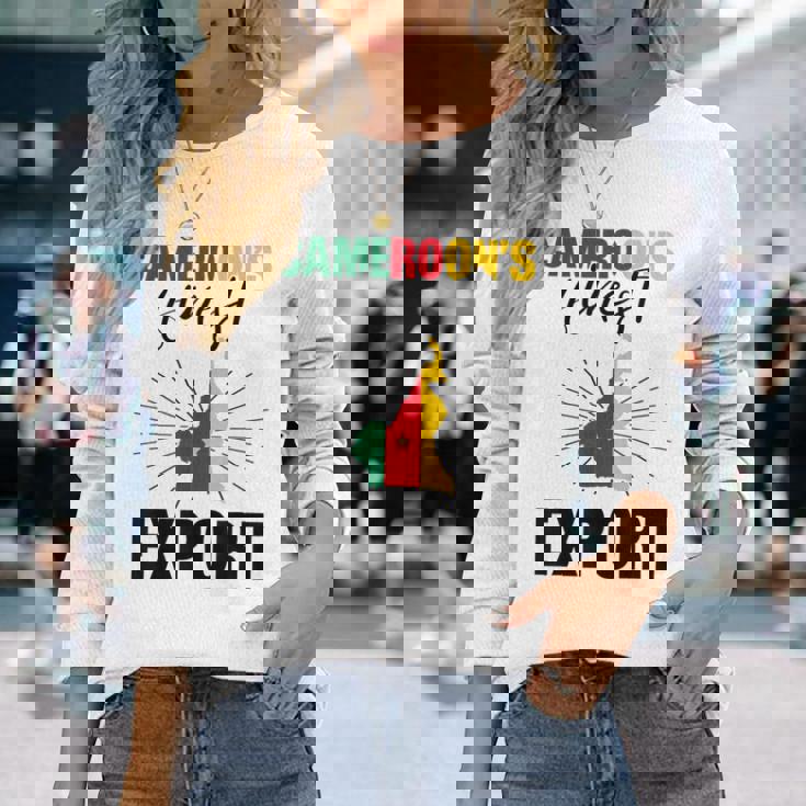 カメルーンの国旗 カメルーン語 長袖Tシャツ 彼女への贈り物