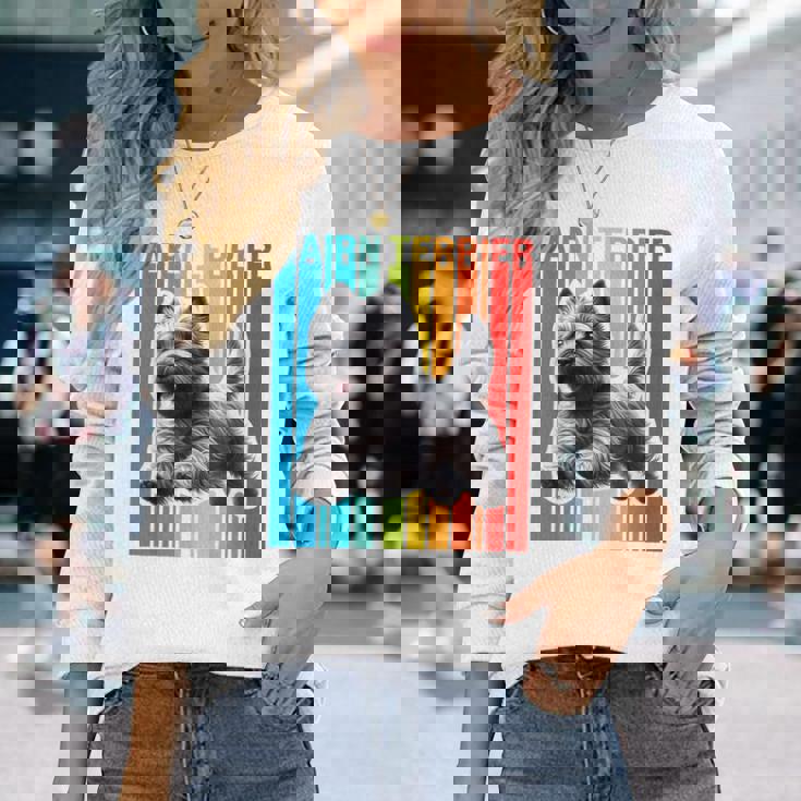 カラフル ケアンテリア 長袖Tシャツ 彼女への贈り物