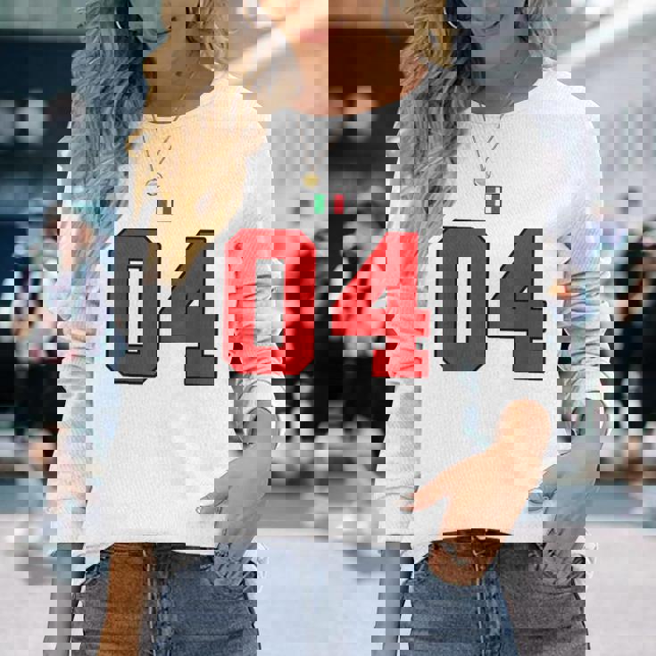 カレッジ 04 ナンバー スタイル ヴィンテージ イタリア国旗 長袖Tシャツ 彼女への贈り物