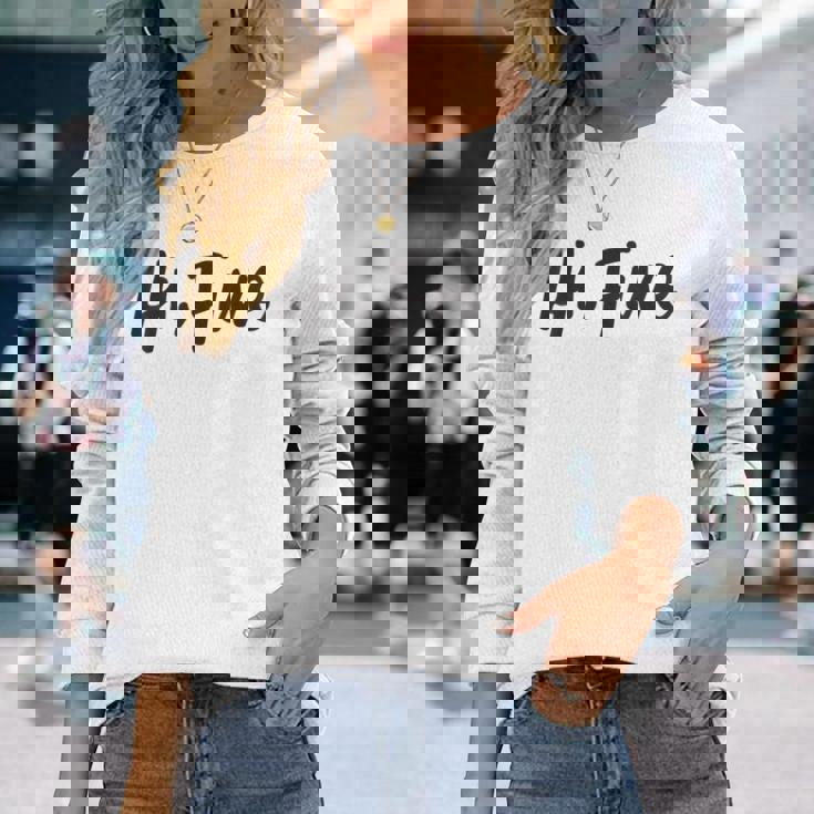 キッズ Hi Five 5Th Birthday 5歳 パーティー 幼稚園 長袖Tシャツ 彼女への贈り物