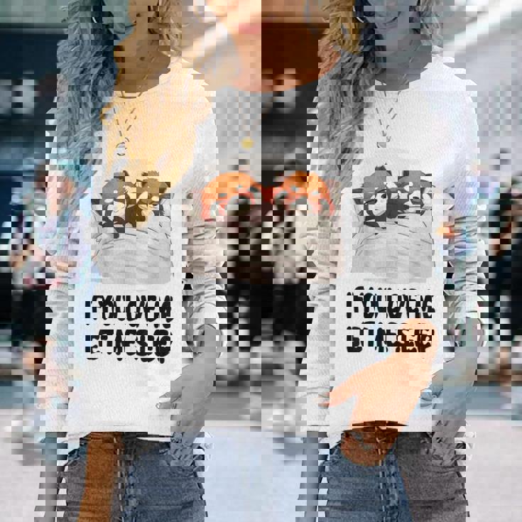 キュートなレッサーパンダ If You Love Meleep パジャマ 長袖Tシャツ 彼女への贈り物