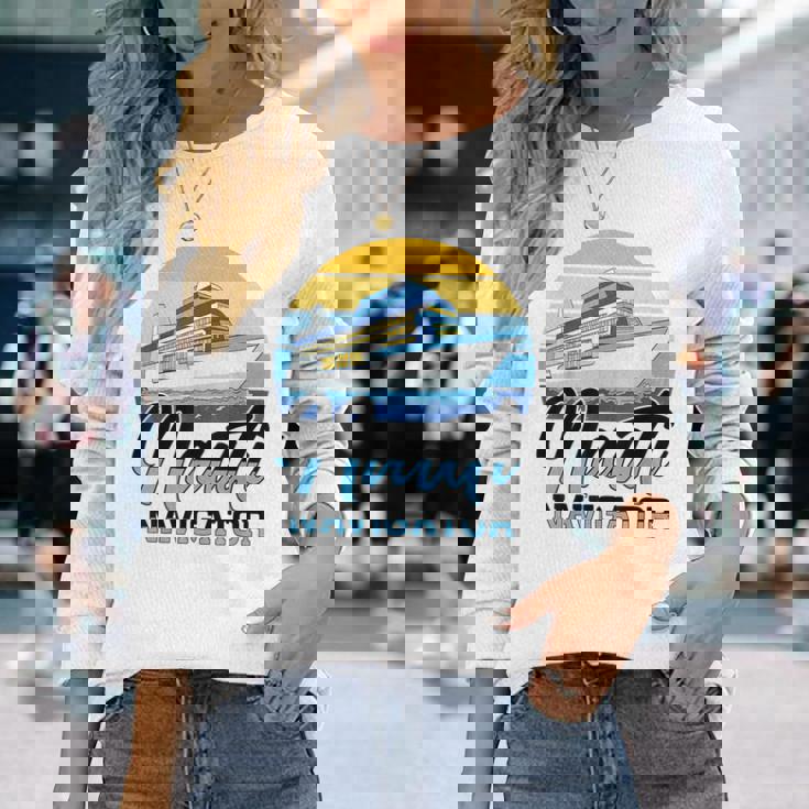 クルージング航海船キャプテンアンカークルーズディレクター 長袖Tシャツ 彼女への贈り物