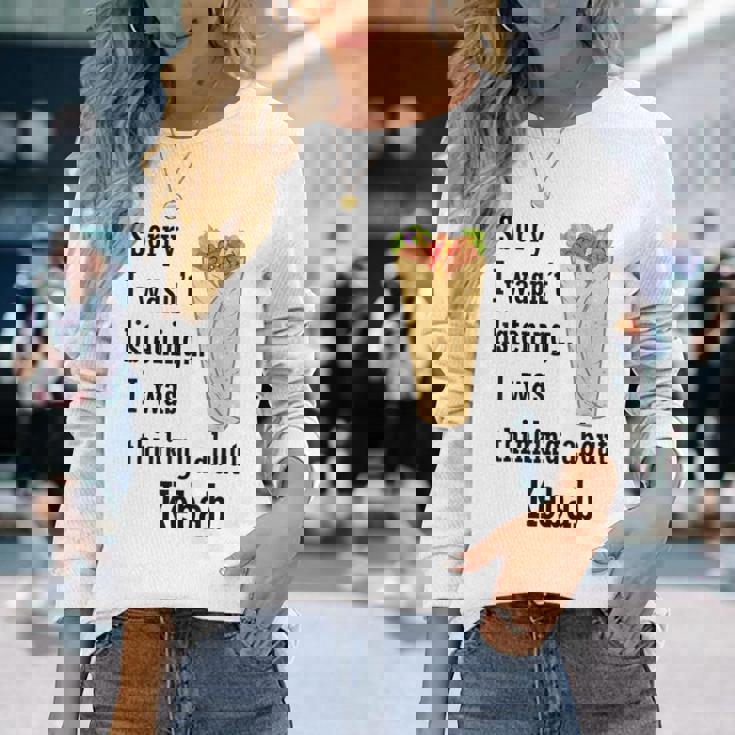 ケバブ愛好家 トルコ料理 デュラム シャワルマ 長袖Tシャツ 彼女への贈り物