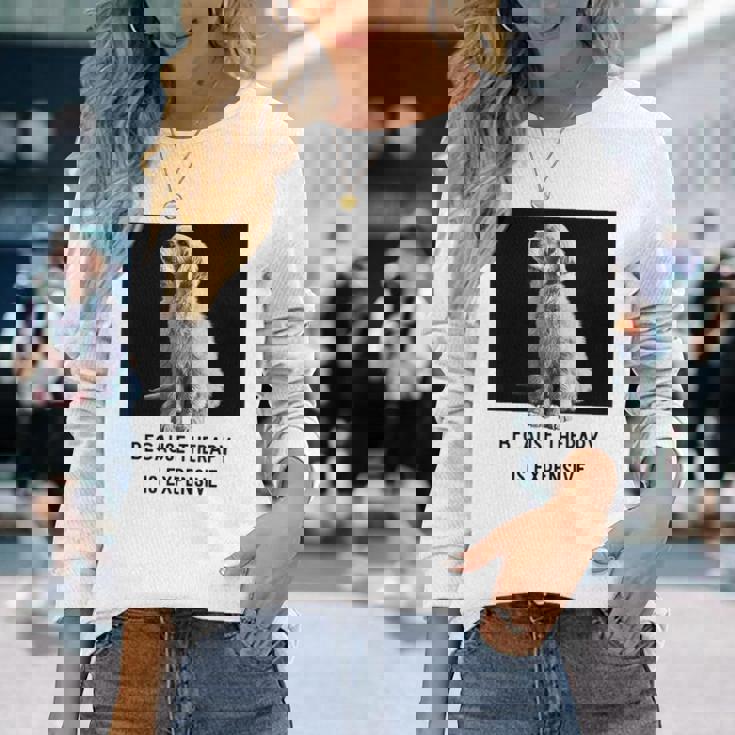 ゴールデンレトリーバー セラピー 、ゴールデンレトリーバー オーナーギフト 長袖Tシャツ 彼女への贈り物