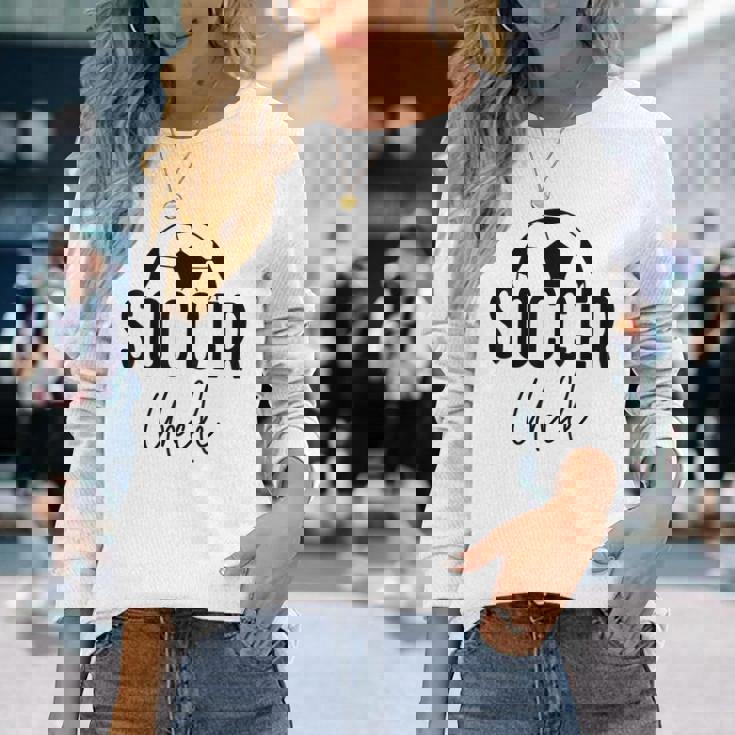 サッカー おじさん お父さん プレーヤー コーチ 試合 デー ギフト ボーイフレンド 男性 長袖Tシャツ 彼女への贈り物