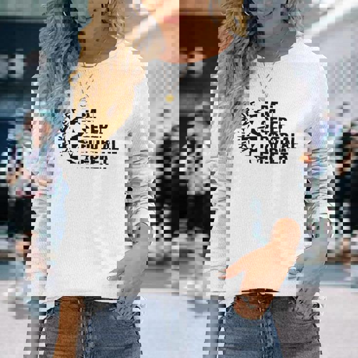 サッカー おもしろ ロゴ フットボール おしゃれ クール 長袖Tシャツ 彼女への贈り物