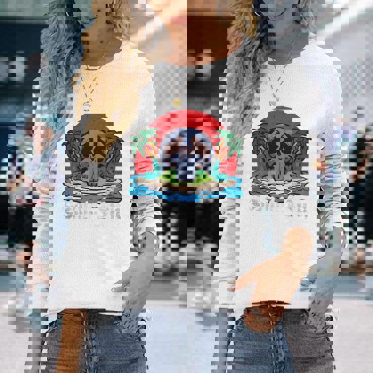 サンタクルーズ カリフォルニア ヴィンテージ レトロ 長袖tシャツ 長袖Tシャツ 彼女への贈り物