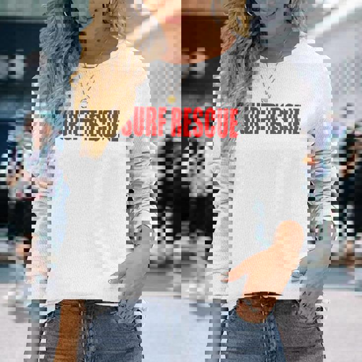 サーフレスキュービーチパトロールショアライフガード 長袖Tシャツ 彼女への贈り物