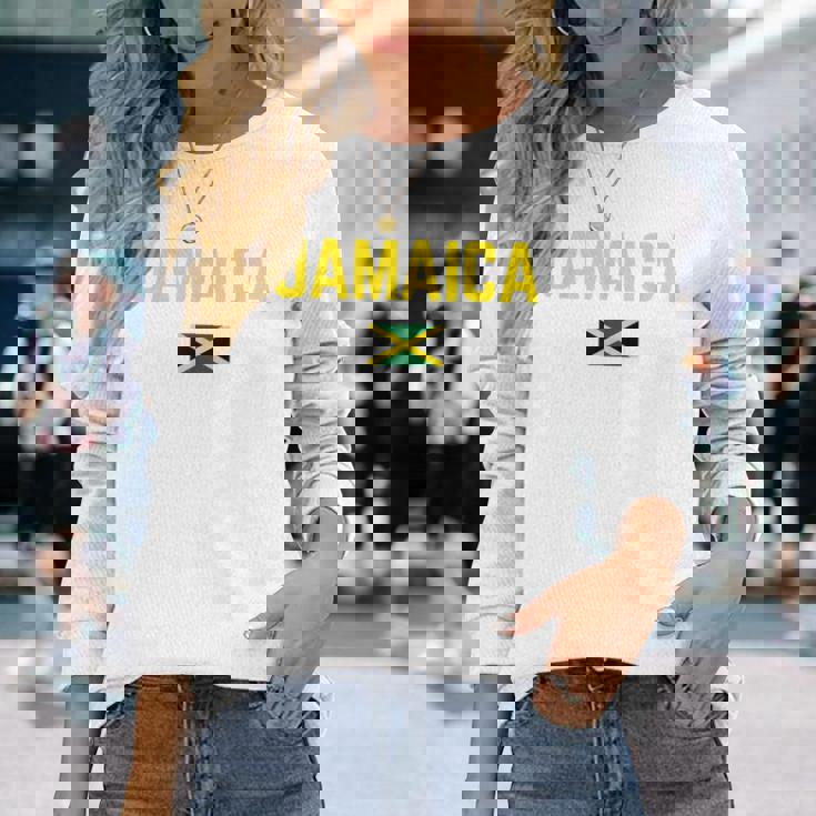 ジャマイカ 旗 大 国旗 メンズ レディース キッズ ジャマイカ 長袖Tシャツ 彼女への贈り物