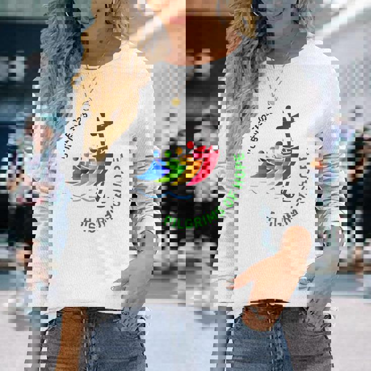 ジュビリー2025 信仰の旅への希望の巡礼者 長袖Tシャツ 彼女への贈り物