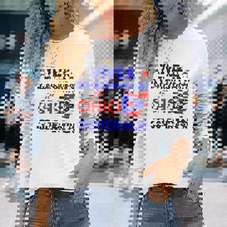 ステート・オブ・エクセレンスビベック・ラマスワミー、2026年オハイオ州知事選出 長袖Tシャツ 彼女への贈り物
