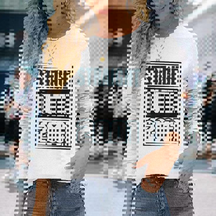 ストレイト・アウタ 2001 バースデー 2001 年生まれ 2001 ヴィンテージ 長袖Tシャツ 彼女への贈り物