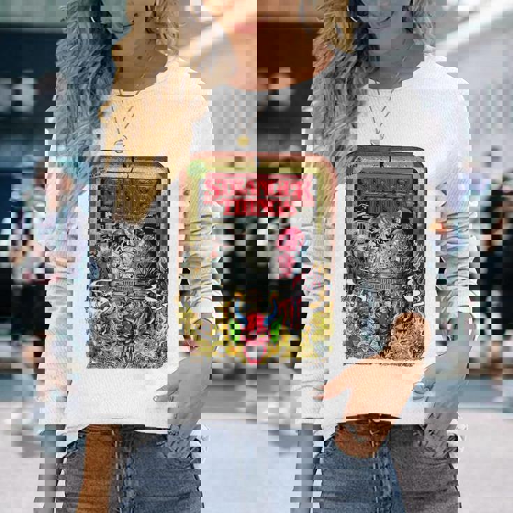 ストレンジャー・シングス プロモコミック The Partyecna セピア ヴィンテージ 長袖Tシャツ 彼女への贈り物