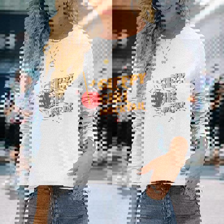 スリーピーガール モクテルクラブ レトロ ウェルネス キュート ファッショントレンド 長袖Tシャツ 彼女への贈り物