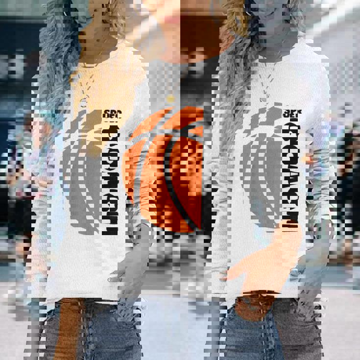 スーパー コーチ バスケットボール スポーツ バスケットボール コーチ Basketball Coach 長袖Tシャツ 彼女への贈り物