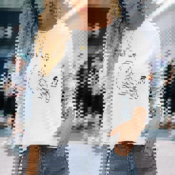 セルフケア カエル 長袖Tシャツ 彼女への贈り物